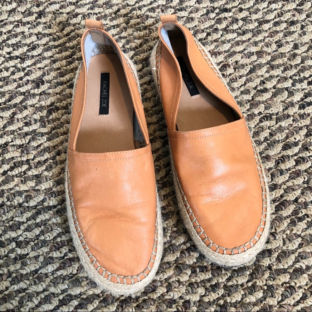 RACHEL ZOE Zella Chain Trim Espadrille Flats